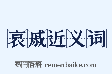 哀戚近义词是什么意思的图片